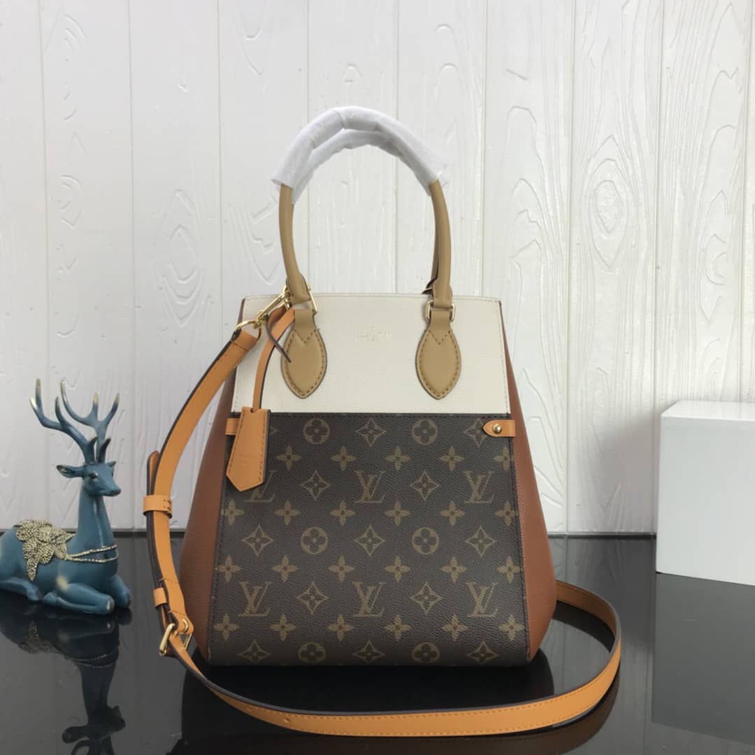 Best Replica Louis Vuitton Monogram Fold MM 2way Tote Replica White M45409 - Colareps