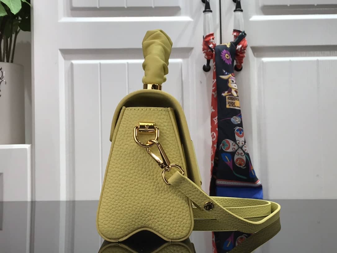 Best Replica Louis Vuitton Replica Bags Twist PM Pondichery Taurillon Replica Leather Bag Yellow M58691 - Colareps