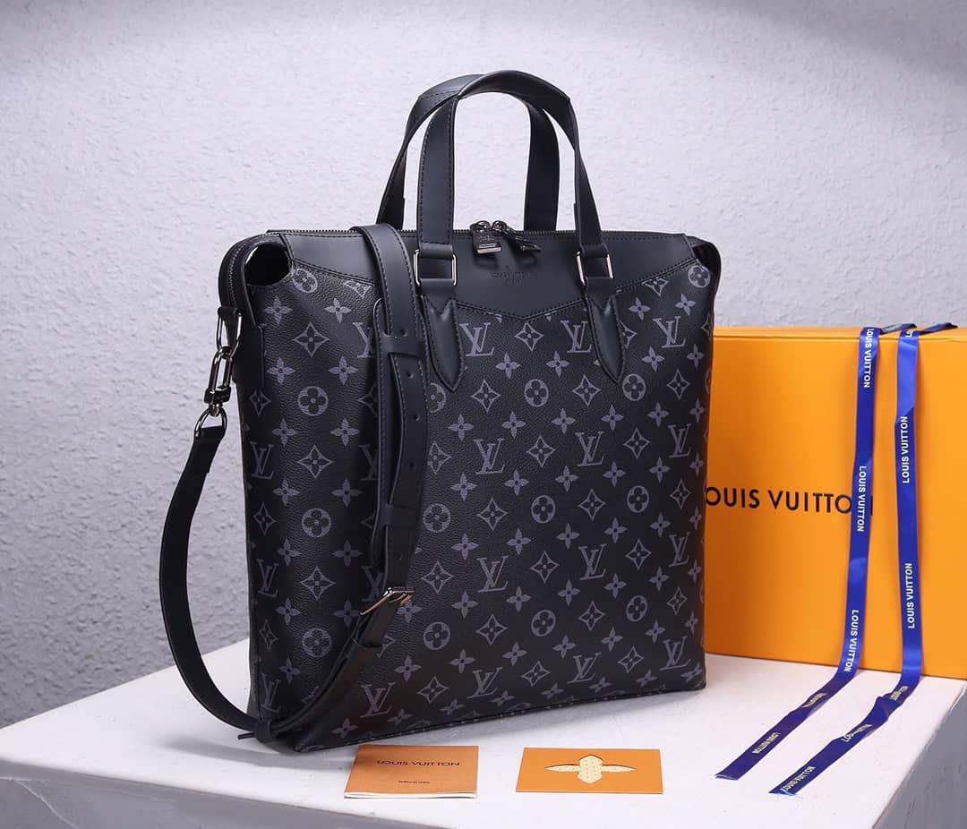 Best Replica Louis Vuitton Explorer Monogram Eclipse Tote Business Bag Replica M40567 - Colareps