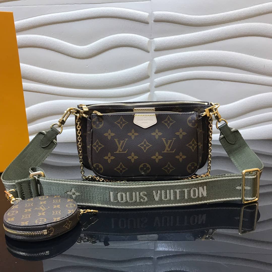 Best Replica Louis Vuitton Monogram Canvas Multi Pochette Replica Green M44823 - Colareps