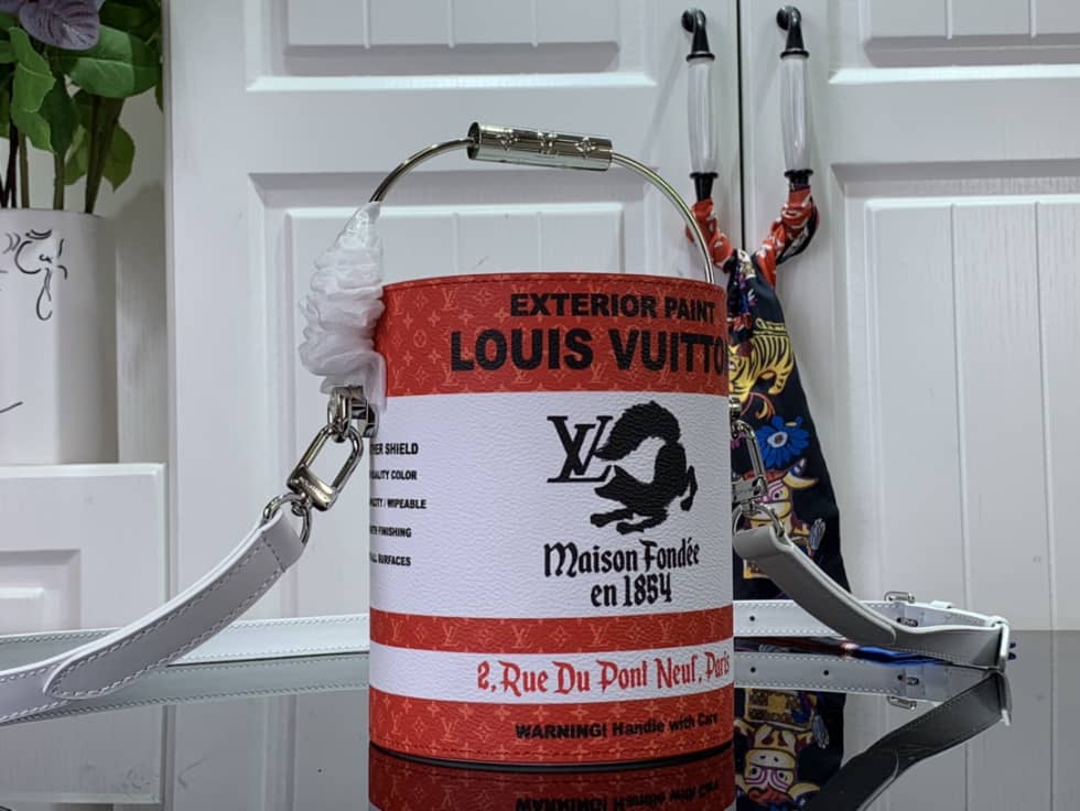 Best Replica Louis Vuitton Paint Can Small Red M81595 Replica Bucket Bag - Colareps