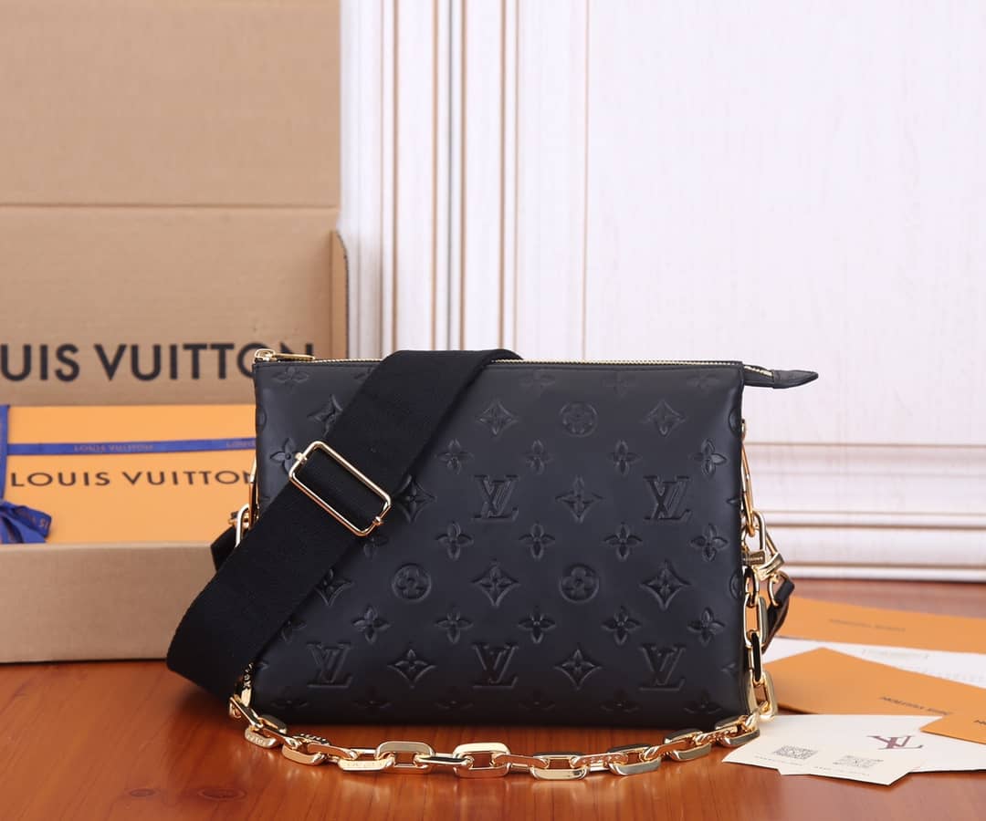 Best Replica Best Replica Louis Vuitton Coussin PM Monogram Embossed Replica Crossbody Bag Black M57790(ColaReps) - Colareps