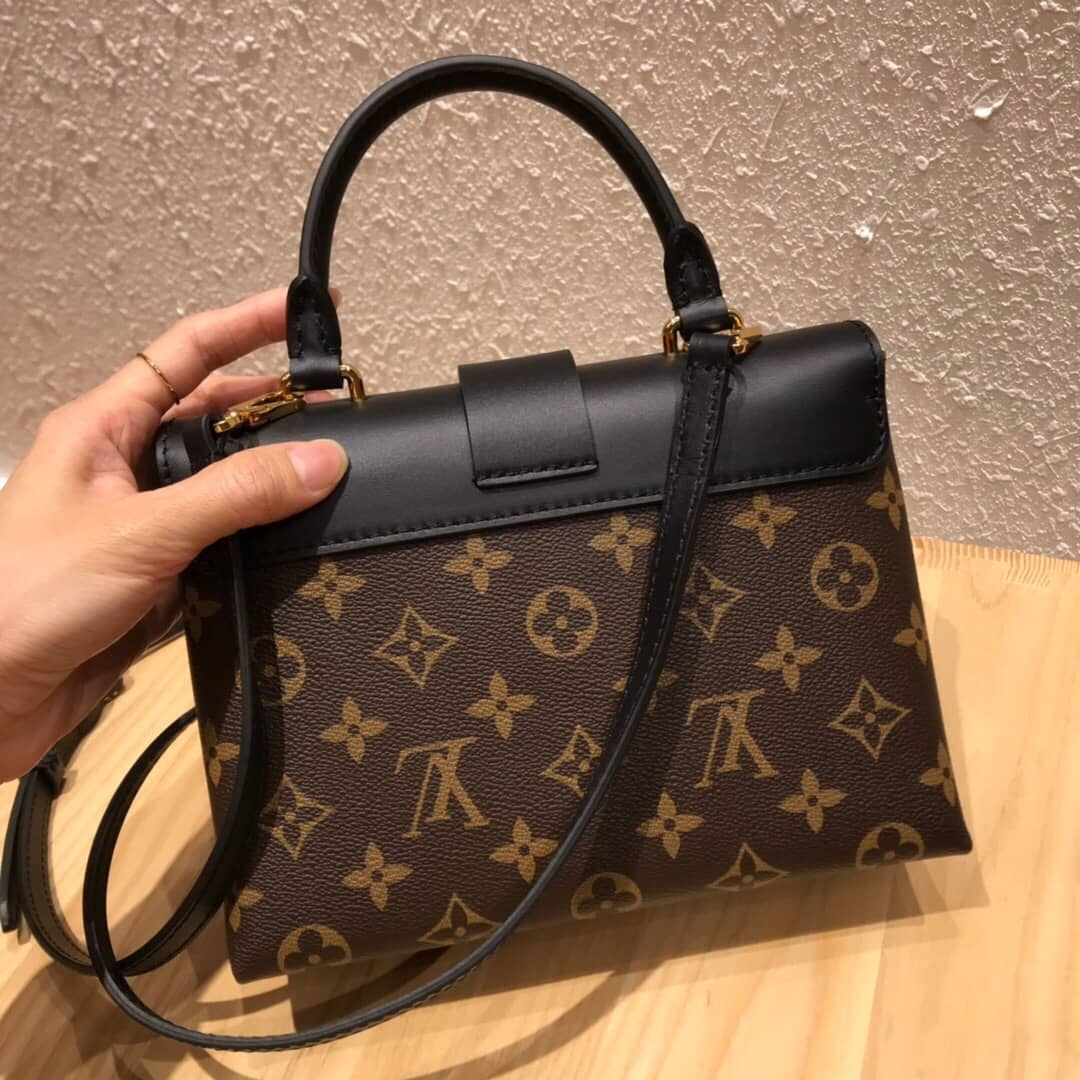Best Replica Louis Vuitton Monogram Canvas Locky BB Bag Replica Black M44321 - Colareps