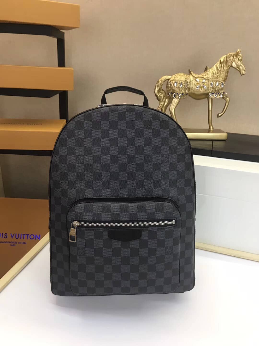 Best Replica Louis Vuitton Damier Graphite Josh Replica Backpack N41473 - Colareps