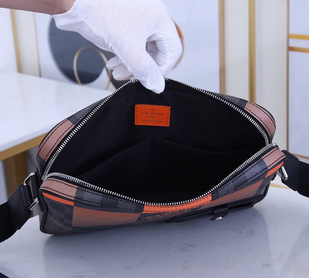 L0vis Vvtt0n Alpha Damier Graphite Giant Messenger Bag Replica Orange N40408