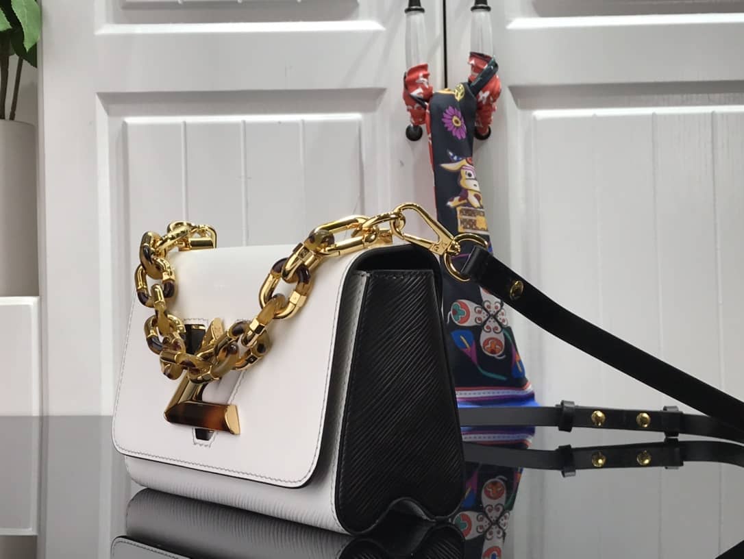 Best Replica Louis Vuitton Monogram 2Way Leather Twist Replica Handbag White M58526 - Colareps