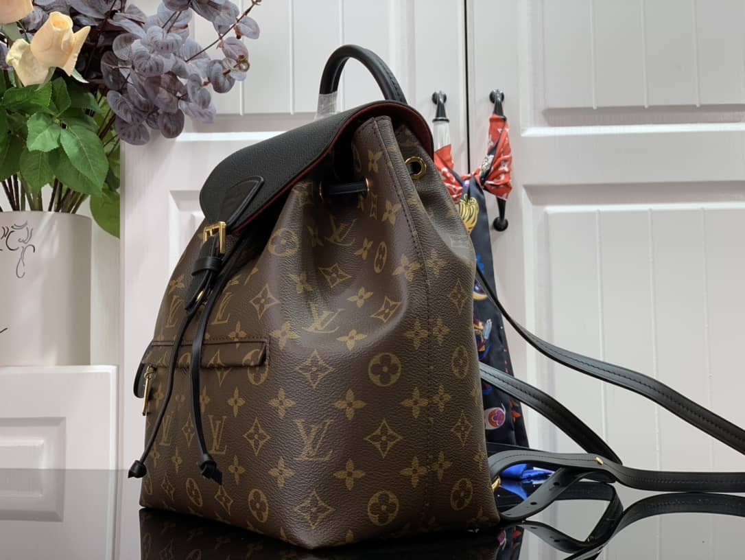 Best Replica Louis Vuitton Montsouris PM Noir Monogram Replica Backpack M45515 - Colareps