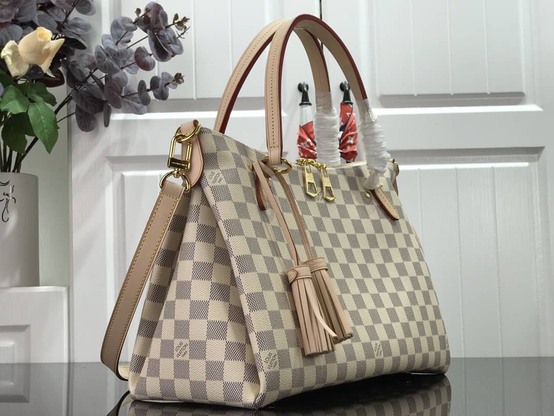Best Replica Louis Vuitton Lymington Damier Azur Tote Replica Beige N40022 - Colareps