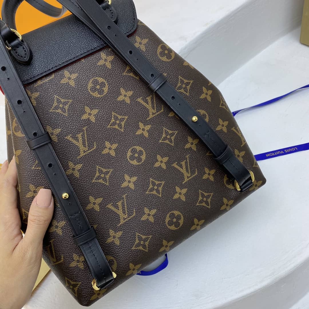 Best Replica Louis Vuitton Monogram Canvas Montsouris BB Replica Bag M45516 Black - Colareps