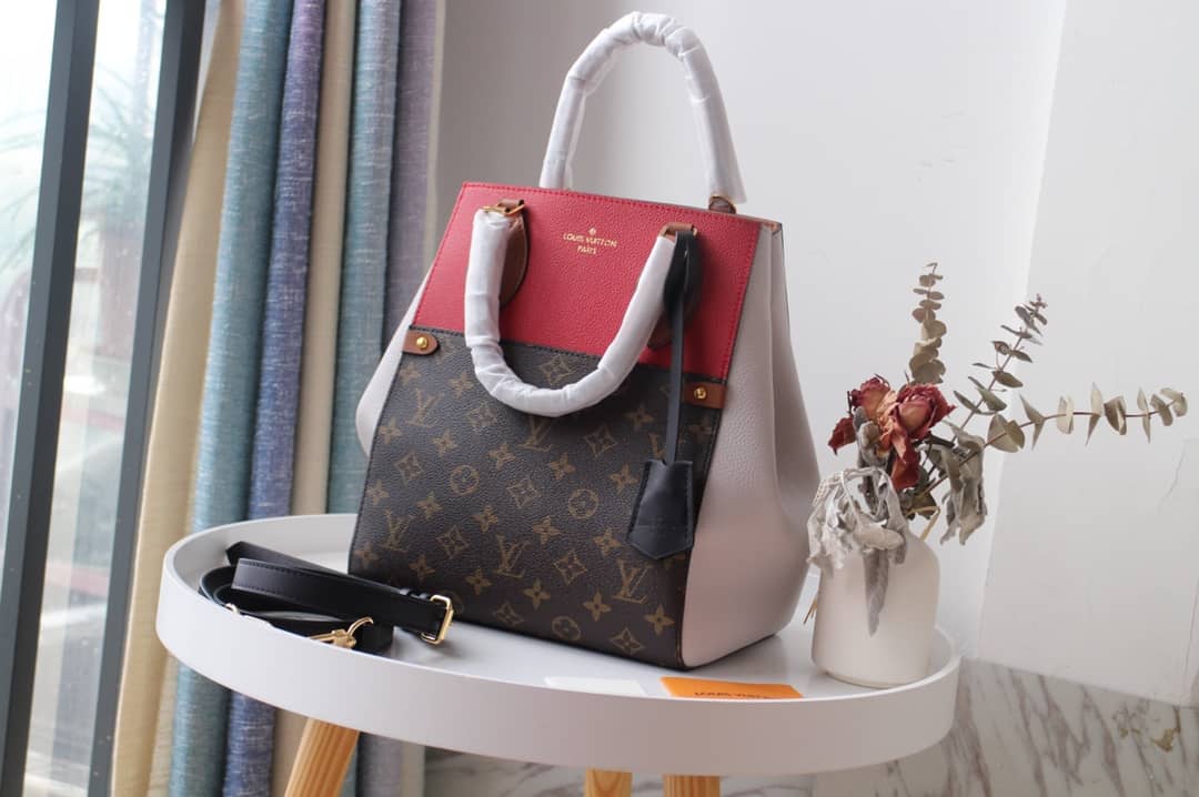 Best Replica Louis Vuitton Monogram Fold MM 2way Tote Replica Red M45409 - Colareps