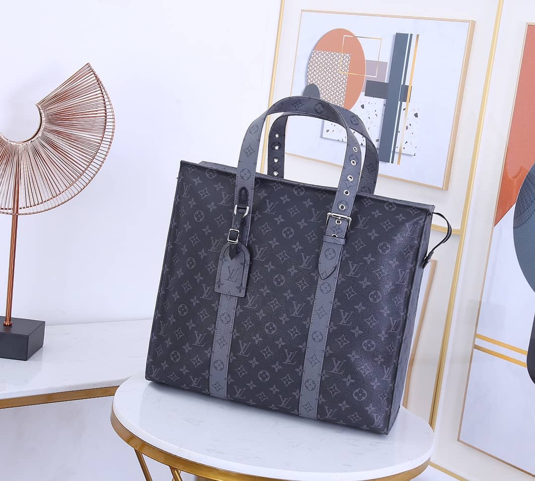 Best Replica Louis Vuitton Monogram Eclipse Cabas Zippe GM Replica Tote M45379 - Colareps