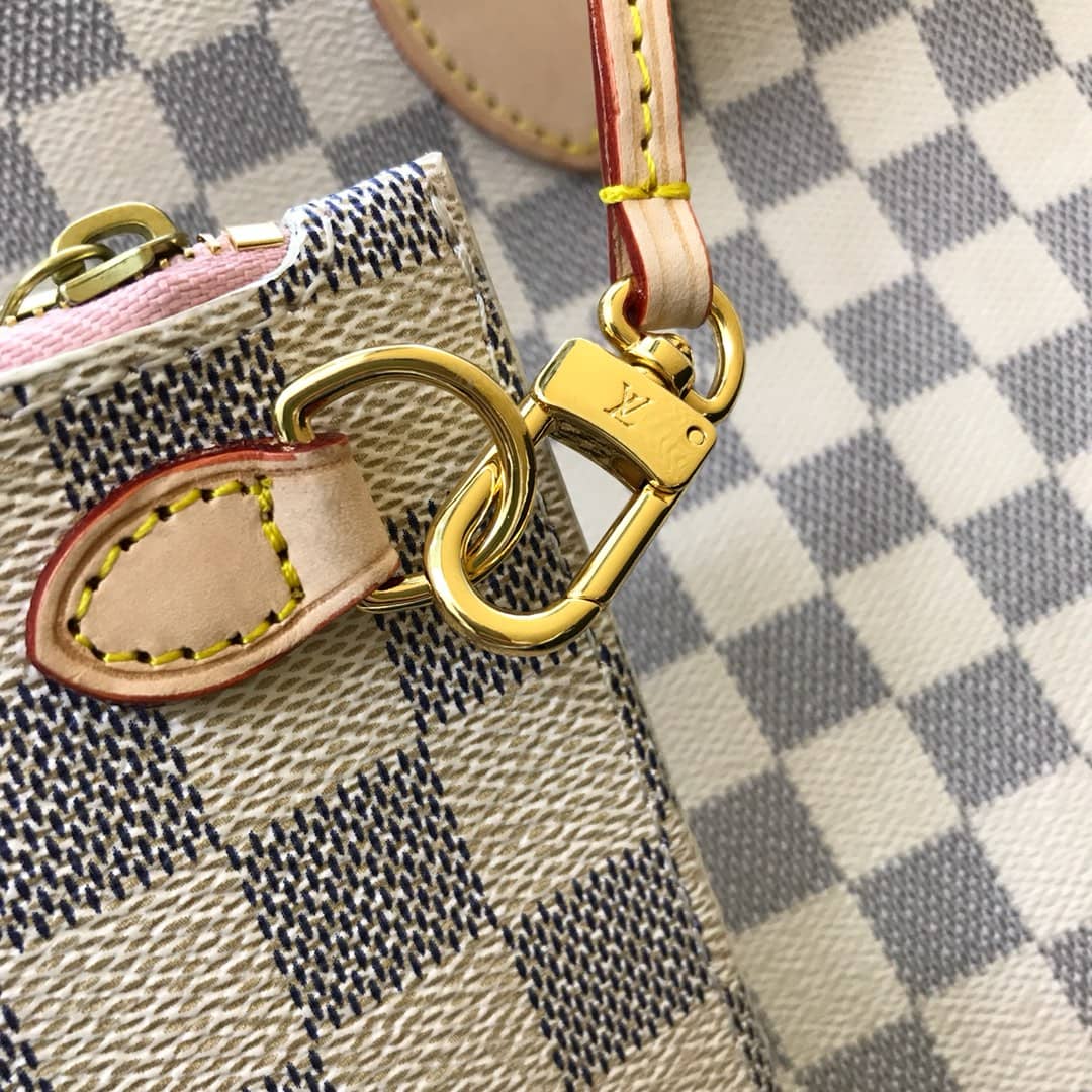Best Replica Louis Vuitton Neverfull GM Damier Azur Tote Replica Beige N40990 - Colareps