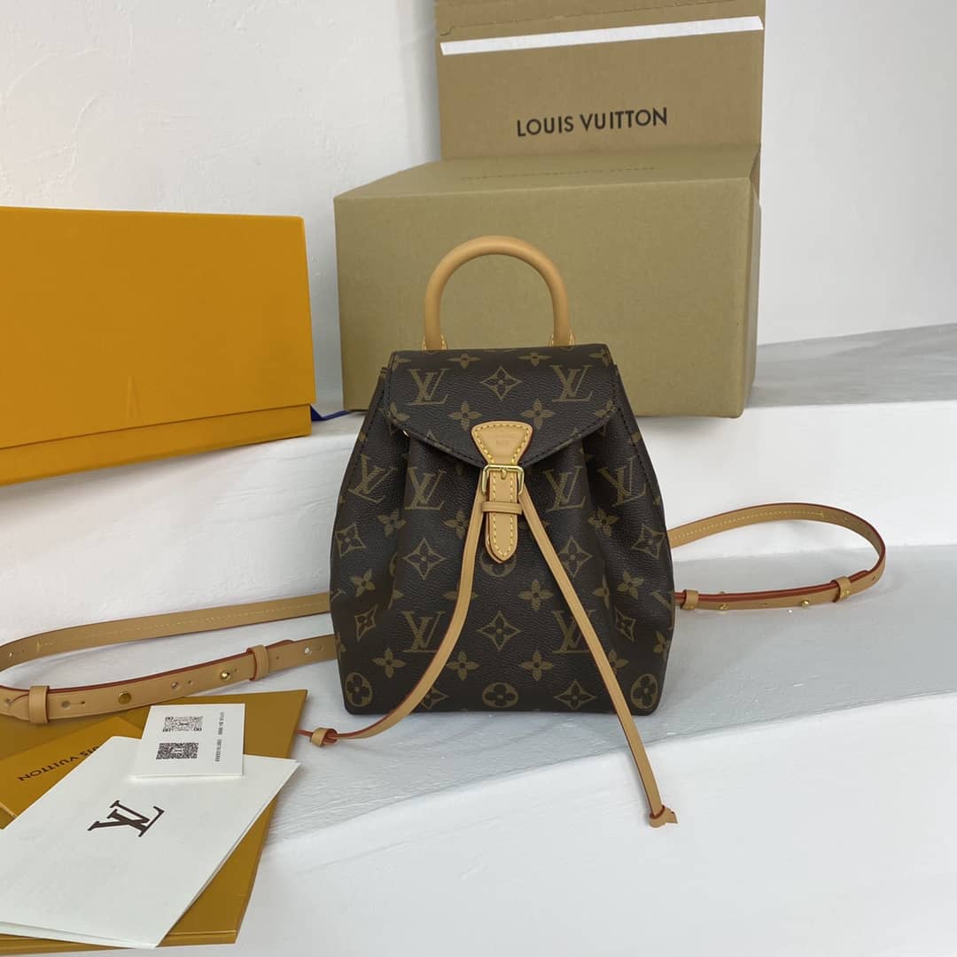 Best Replica Louis Vuitton Monogram Canvas Montsouris BB Replica Bag M45516 Brown - Colareps