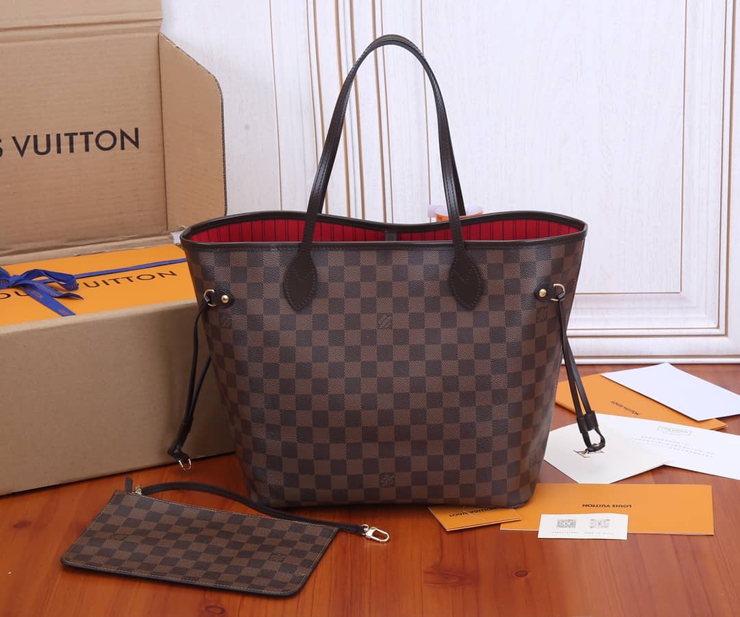 Best Replica Louis Vuitton Neverfull Dupe MM Damier Ebene Tote N41358 - Colareps