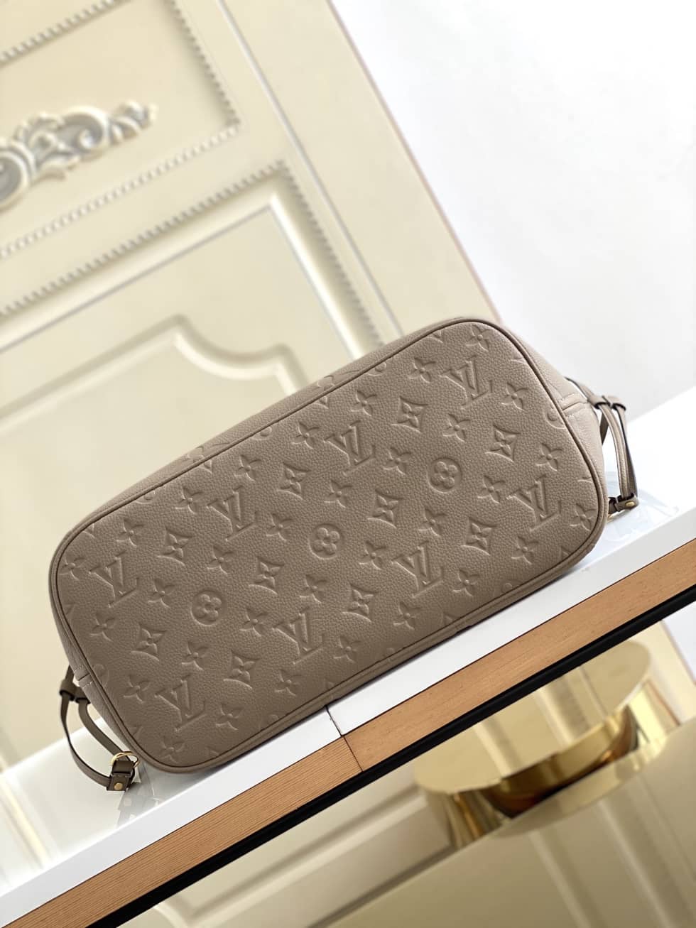 Best Replica Louis Vuitton Monogram Empreinte Neverfull MM Brown M45685 Replica Tote - Colareps