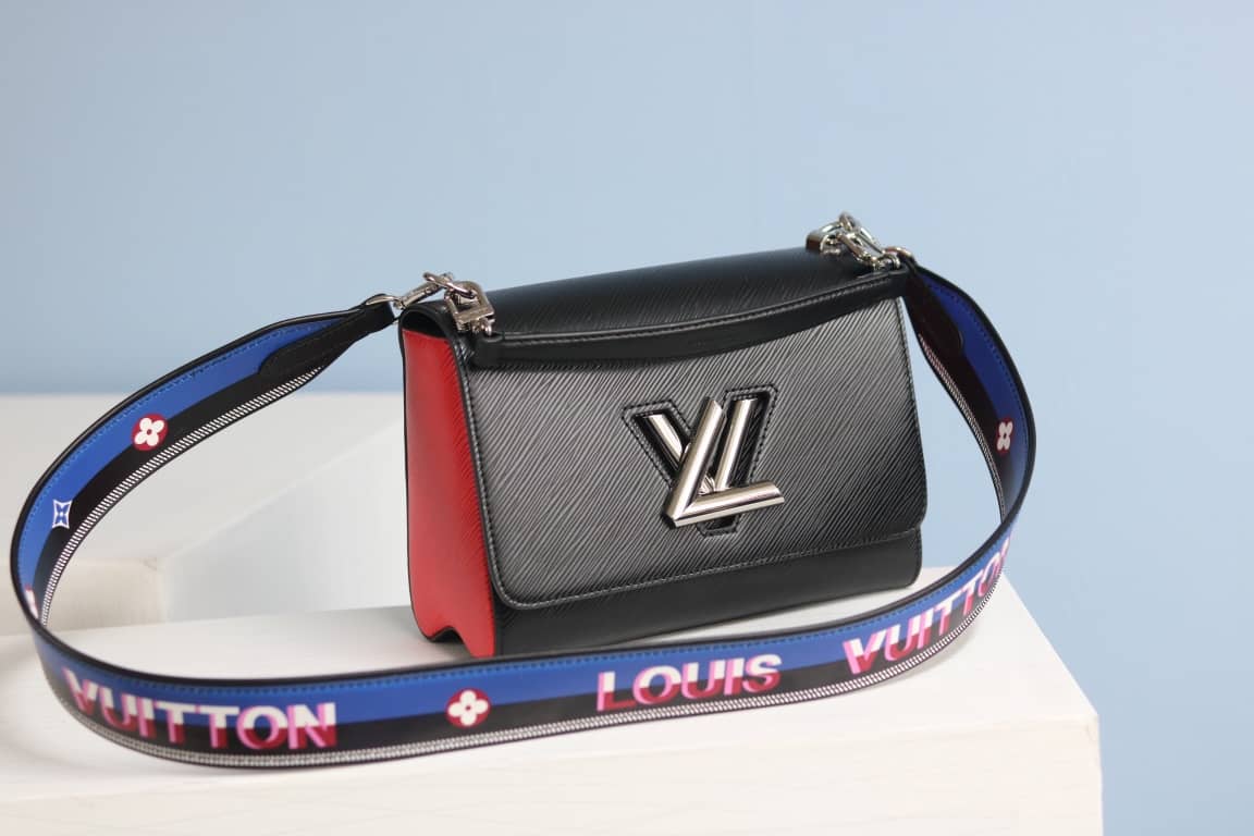 Best Replica Louis Vuitton Textured Epi Leather Twist Series Bag Black - Colareps
