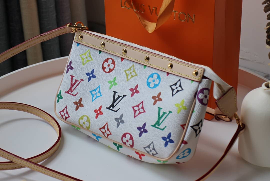 Best Replica Louis Vuitton Pochette Dupe Monogram Multi Accessoires  Pouch White M92649 - Colareps