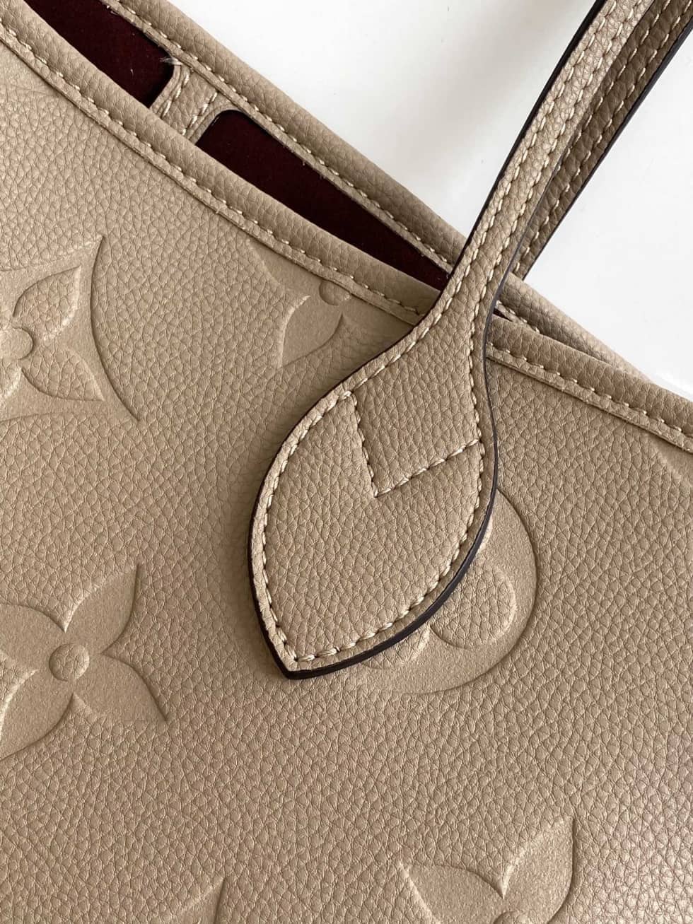 Best Replica Louis Vuitton Monogram Empreinte Neverfull MM Brown M45685 Replica Tote - Colareps