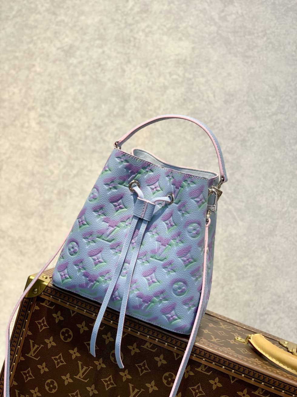 Best Replica Louis Vuitton Neonoe BB Blue M46174 Replica Bucket Bag - Colareps