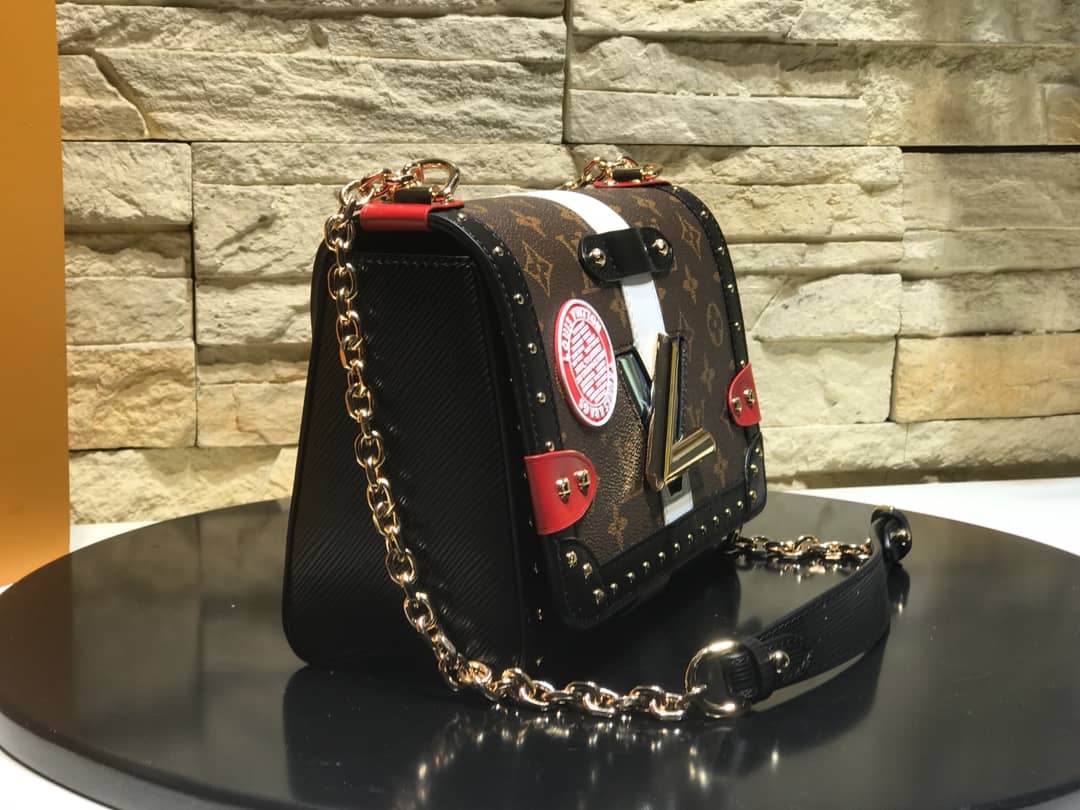 Best Replica Louis Vuitton Twist MM Bag Black M50296 Replica - Colareps