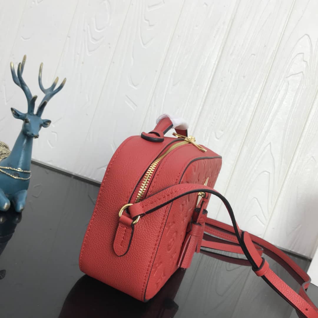 Best Replica Louis Vuitton Saintonge Monogram Empreinte Replica Bag Red M44593 - Colareps