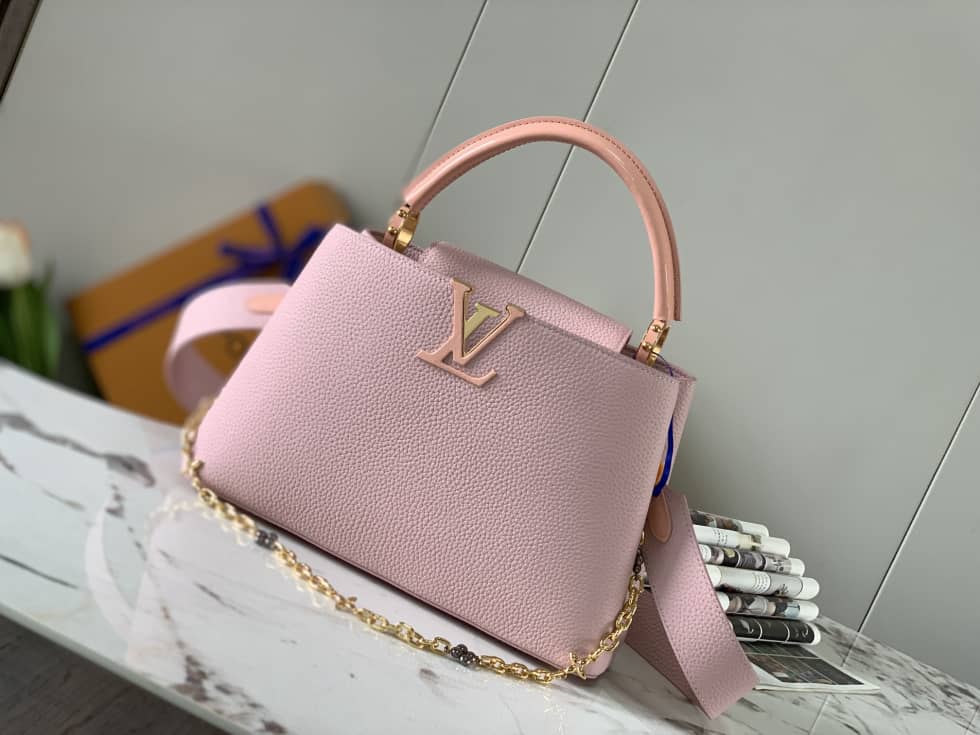 Best Replica Louis Vuitton Capucines MM Pink M59209 Replica Crossbody Bag - Colareps