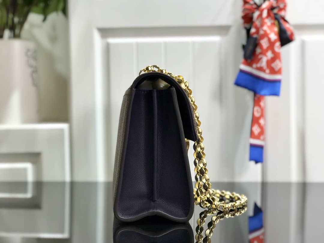 Best Replica Louis Vuitton Monogram Canvas Victoire Chain Bag Replica Blue M41731 - Colareps