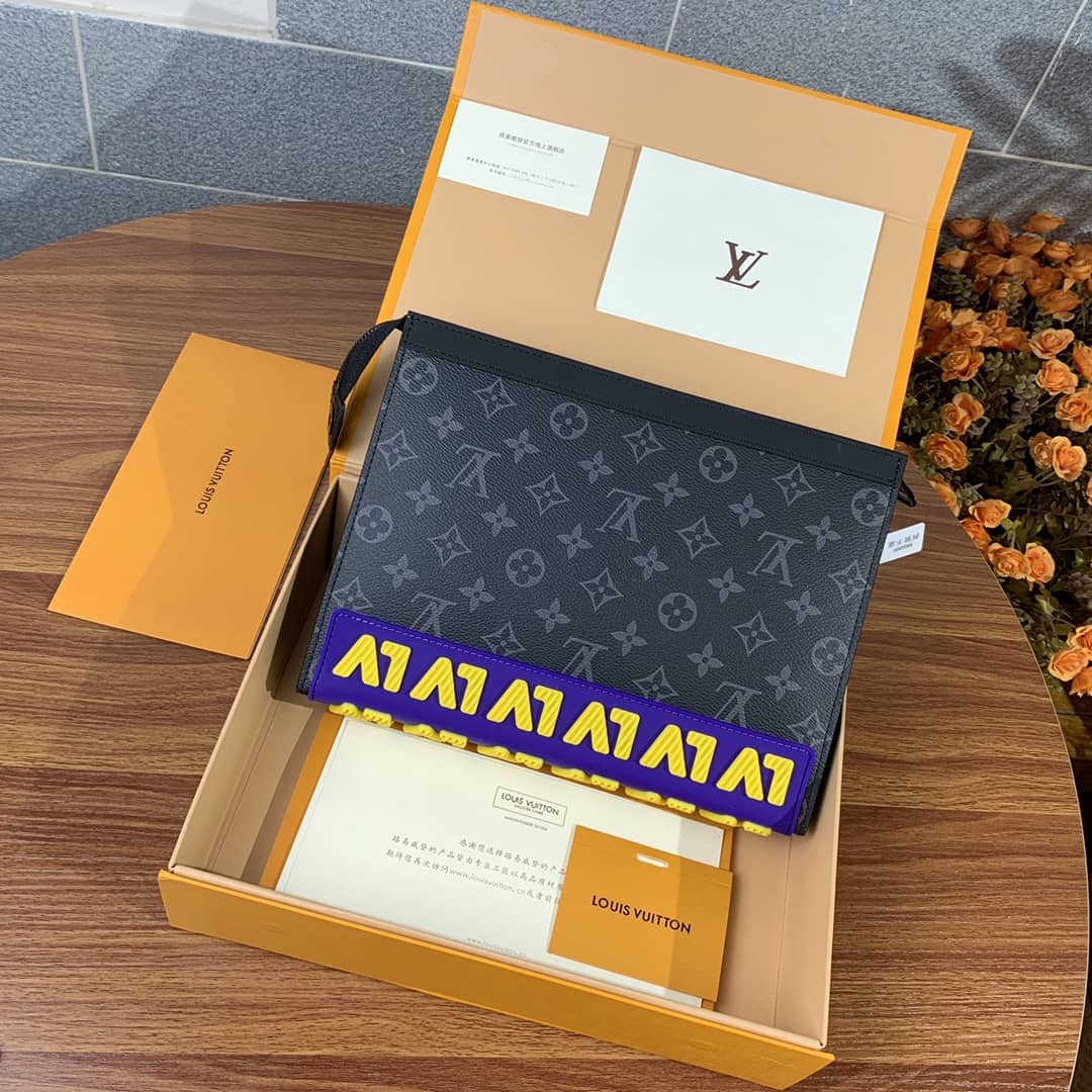 Best Replica Louis Vuitton Monogram Canvas Replica Pochette Voyage Blue M80792 - Colareps