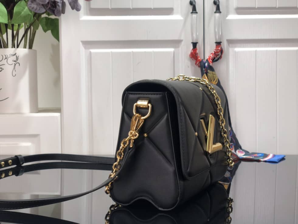 Best Replica Louis Vuitton Twist MM Leather M59029 Replica Crossbody Bag - Colareps