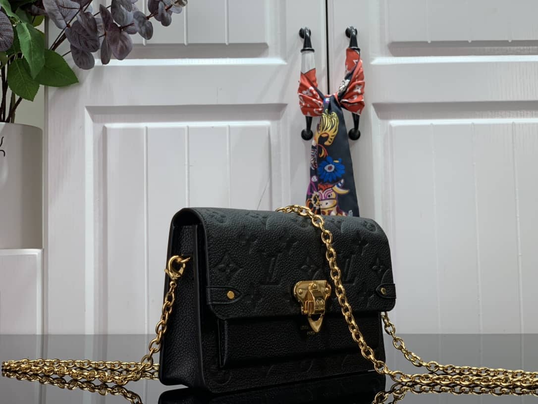Best Replica Best Replica Louis Vuitton Vavin Chain Empreinte Leather Replica Bag Black M63398(ColaReps) - Colareps