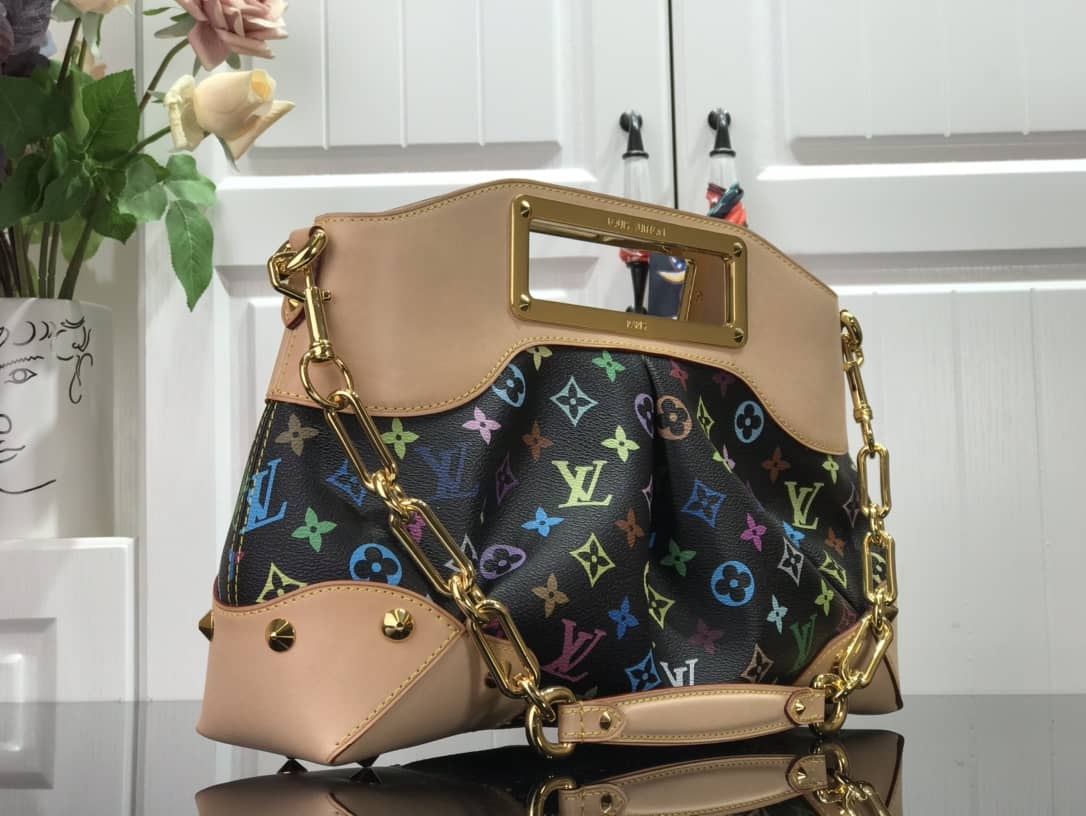 Best Replica Louis Vuitton Judy MM 2way Monogram Multi-Color Bag Replica Black M40255 - Colareps