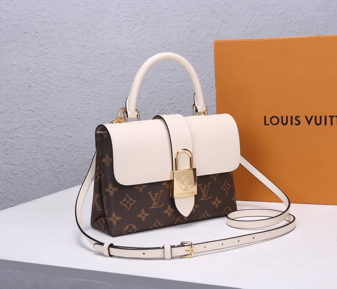 Best Replica Louis Vuitton Locky BB 2way Replica Shoulder Bag White M44141 - Colareps