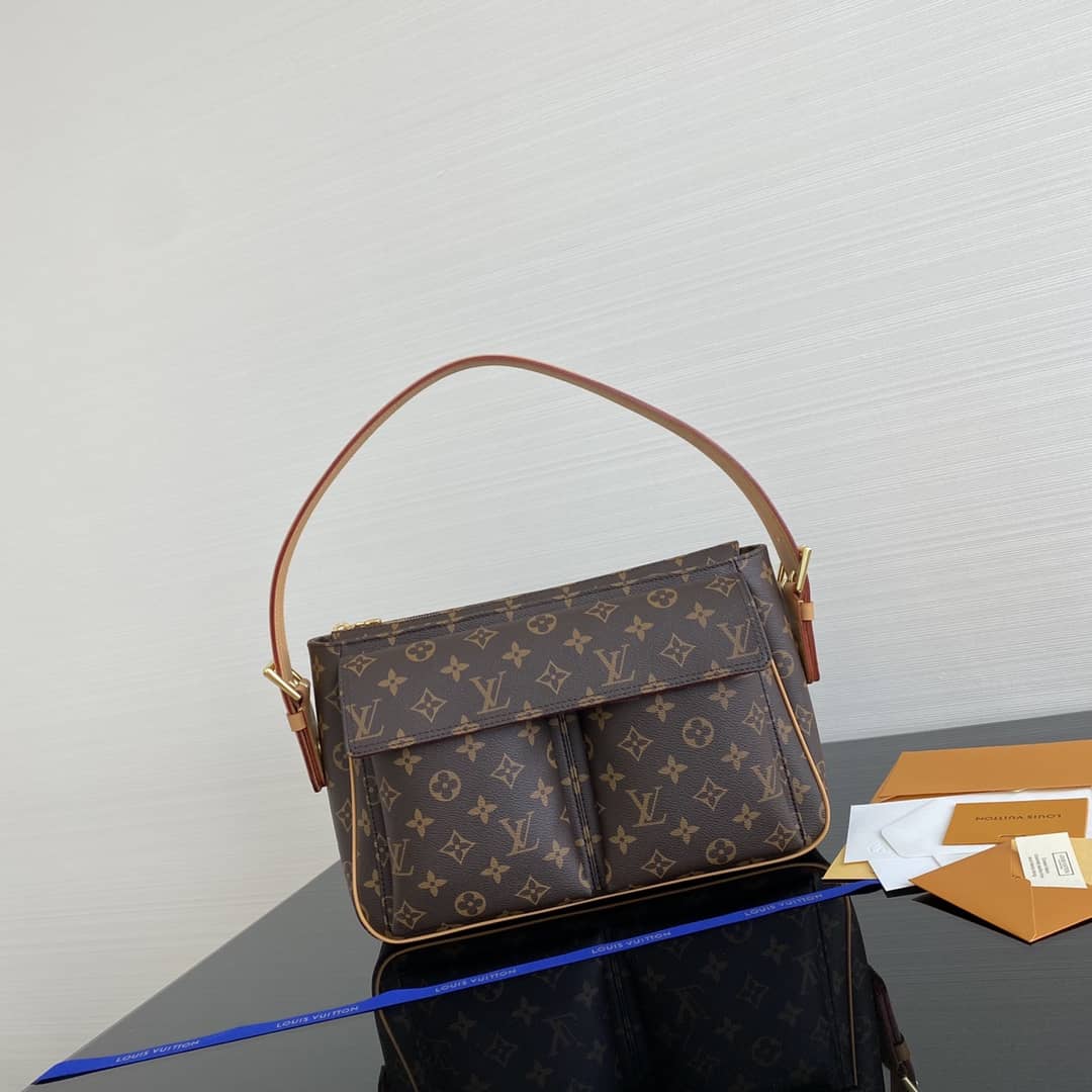 Best Replica Louis Vuitton Viva Cite GM Monogram Canvas Replica Shoulder Bag - Colareps