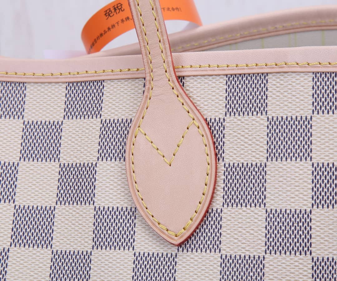 Best Replica Louis Vuitton Neverfull Dupe MM Damier Azur Tote  N41361 - Colareps
