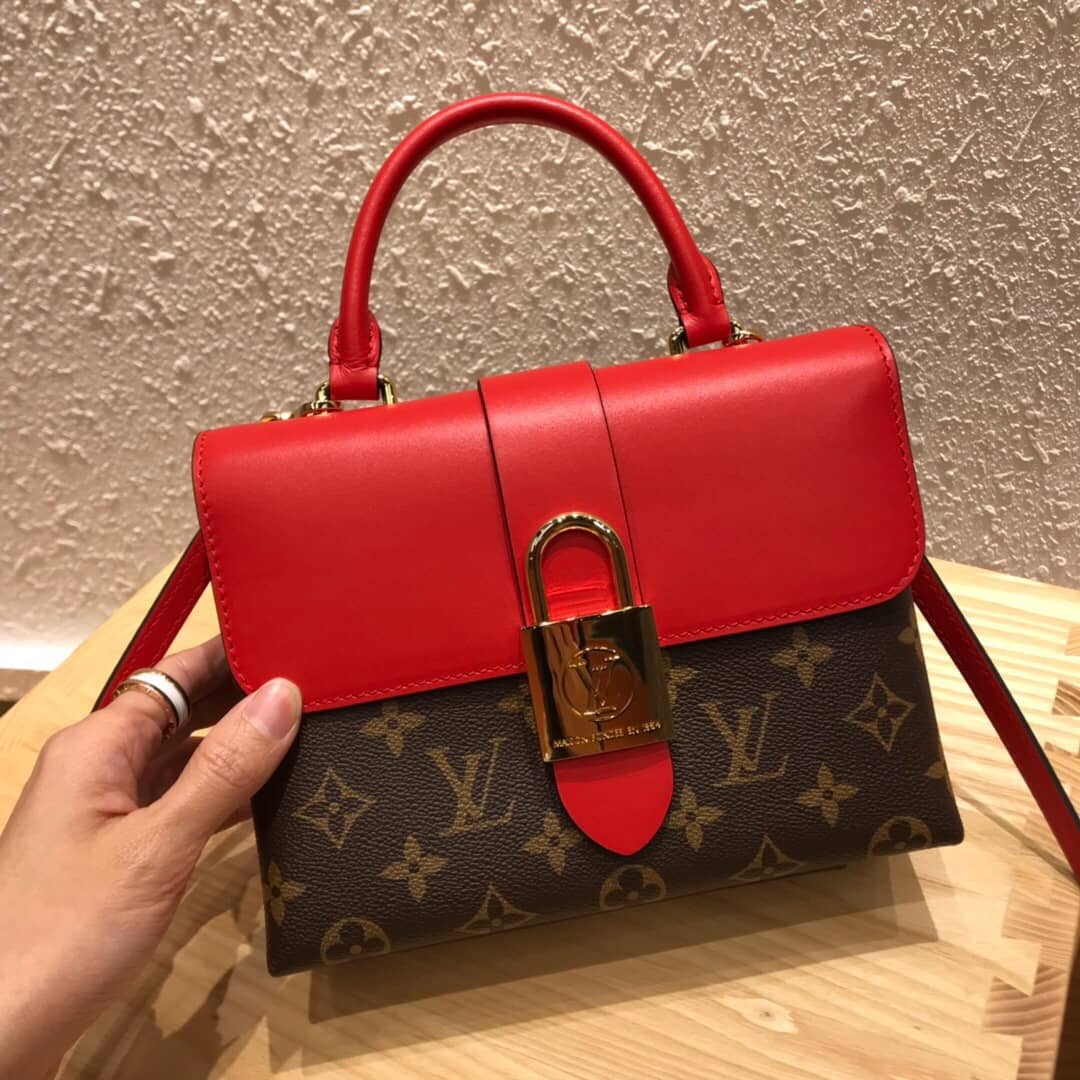 Best Replica Louis Vuitton Monogram Canvas Locky BB Bag Replica Red M44321 - Colareps