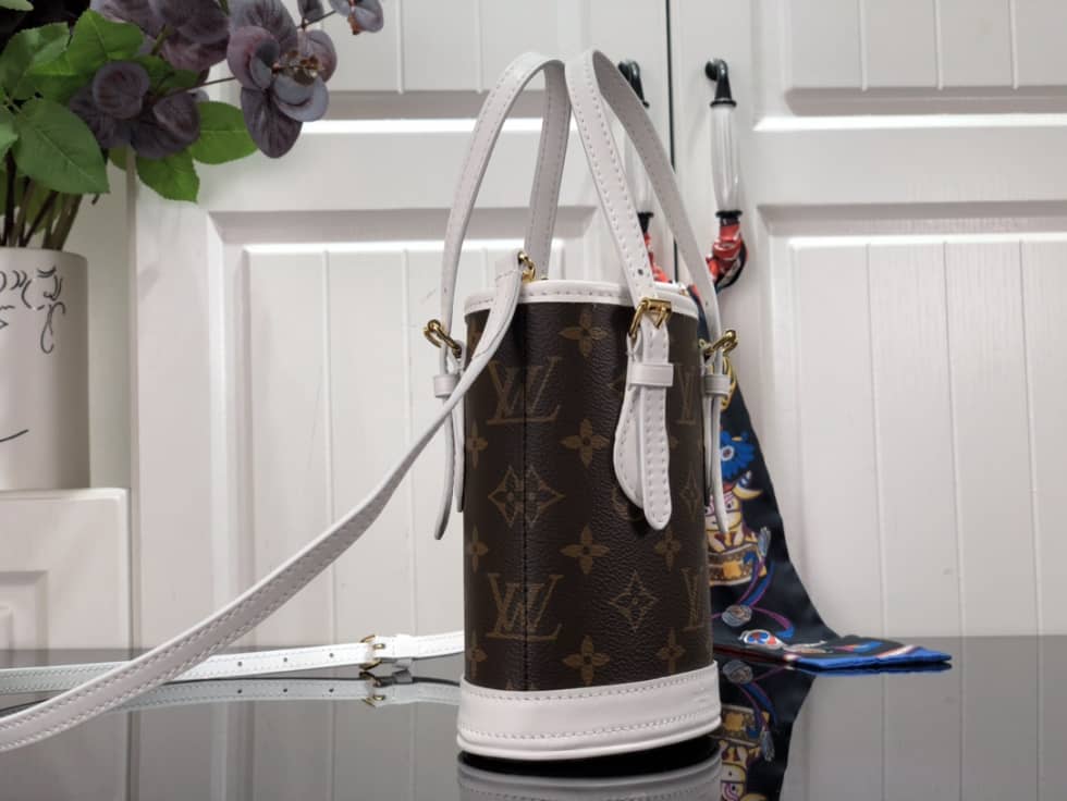 Best Replica Louis Vuitton Nano Monogram Brown M81489 Replica Bucket Bag - Colareps