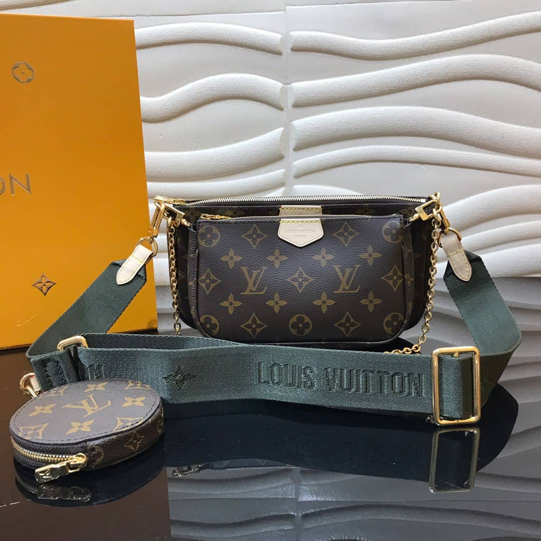 Best Replica Louis Vuitton Monogram Canvas Multi Pochette Replica Green M44823 - Colareps