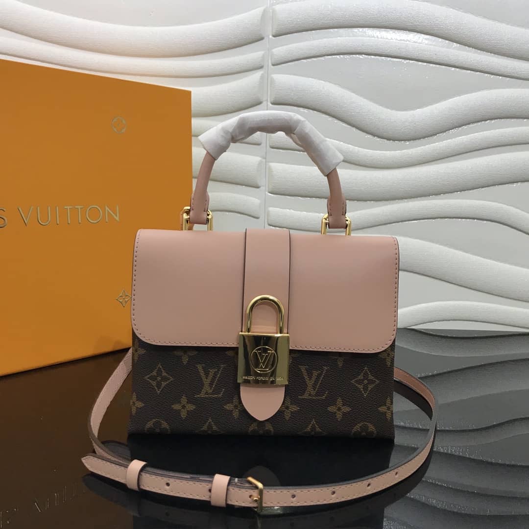 Best Replica Louis Vuitton Locky BB Replica Crossbody Handbag Pink M44321 - Colareps