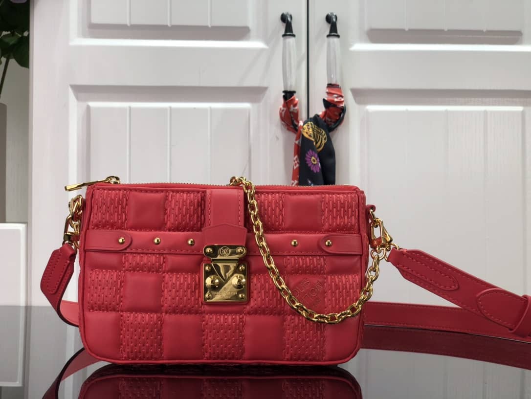 Best Replica Louis Vuitton Pochette Troca Replica Shoulder Bag Red M59046 - Colareps