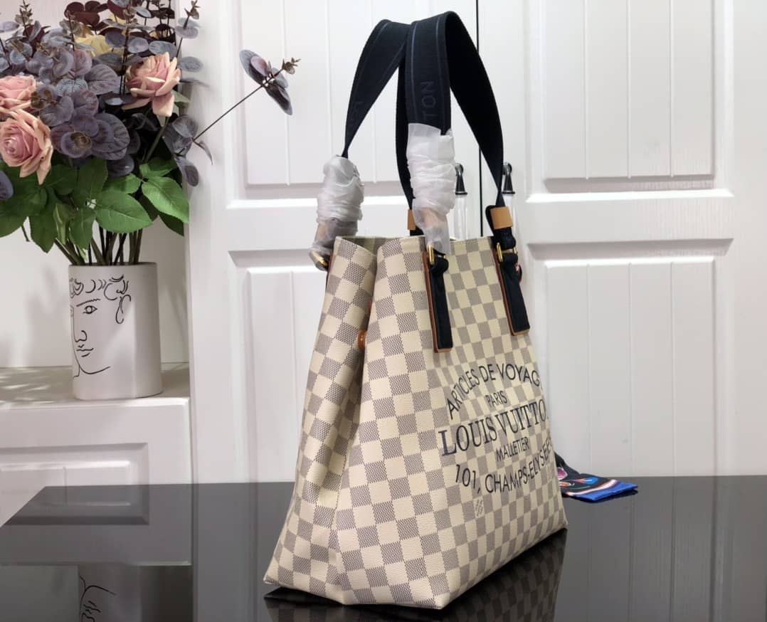 Best Replica Louis Vuitton Cabas PM Damier Azur Canvas N41179 Replica Shoulder Bag - Colareps