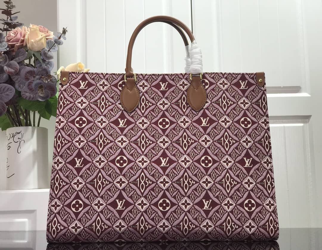 Best Replica LV Tote Dupe On the Go GM Since 1854 Tote Replica Red M57207 - Colareps