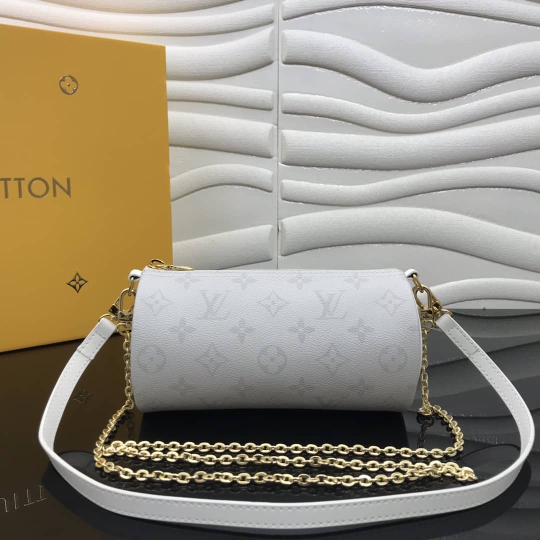 Best Replica Louis Vuitton Monogram Canvas Mini Round Replica Pochette White M40713 - Colareps