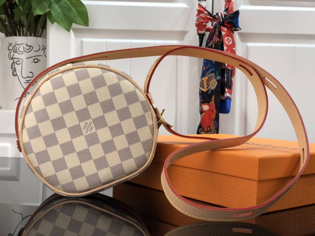 Best Replica Louis Vuitton Damier Azur Boite Chapeau Souple PM Replica N40333 - Colareps