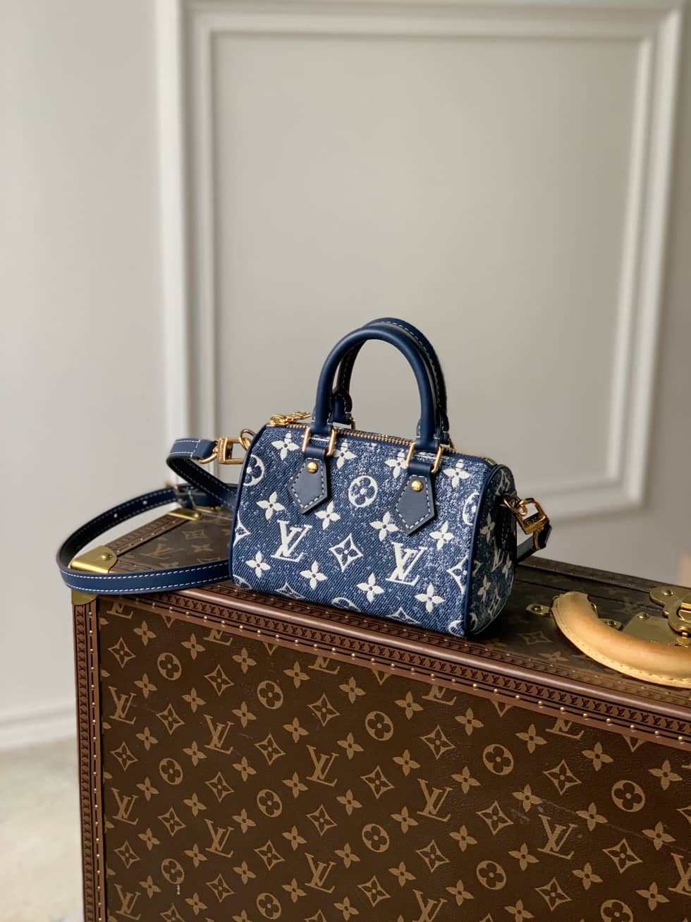 Best Replica Louis Vuitton Crossbody Dupe Nano Speedy Denim Leather M81168 (ColaReps) - Colareps