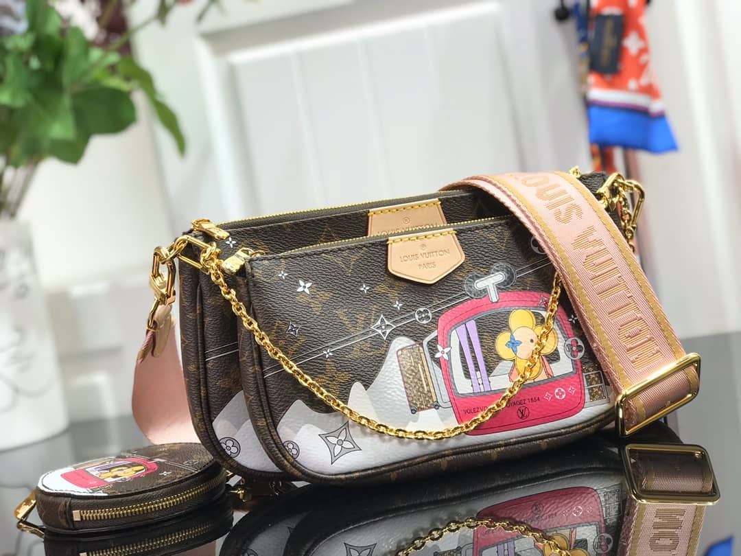 Best Replica Louis Vuitton Monogram Canvas Multi Pochette Replica Brown M44823 - Colareps