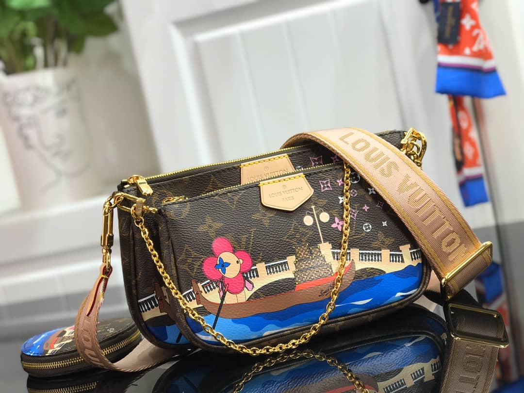 Best Replica Louis Vuitton Monogram Canvas Multi Pochette Replica Brown M44823 - Colareps