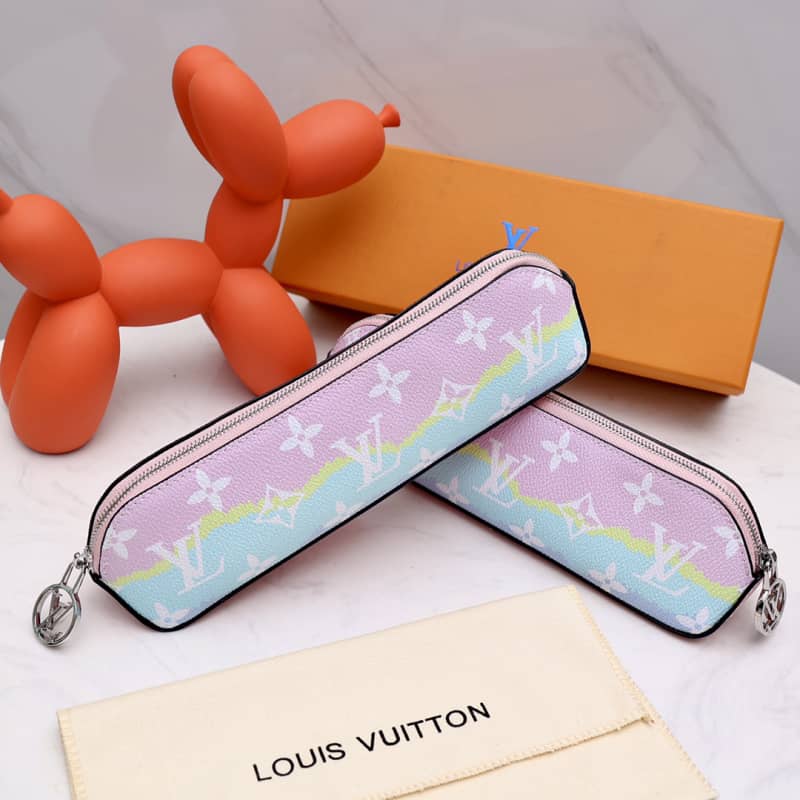 Best Replica Louis Vuitton Pencil Pouch Elizabeth Monogram Canvas Replica Blue GI0009 - Colareps