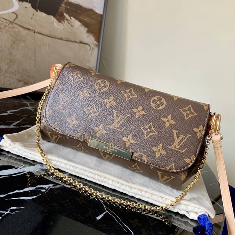 Best Replica Louis Vuitton Favorite Monogram Canvas MM Replica Bag Brown M40718 - Colareps