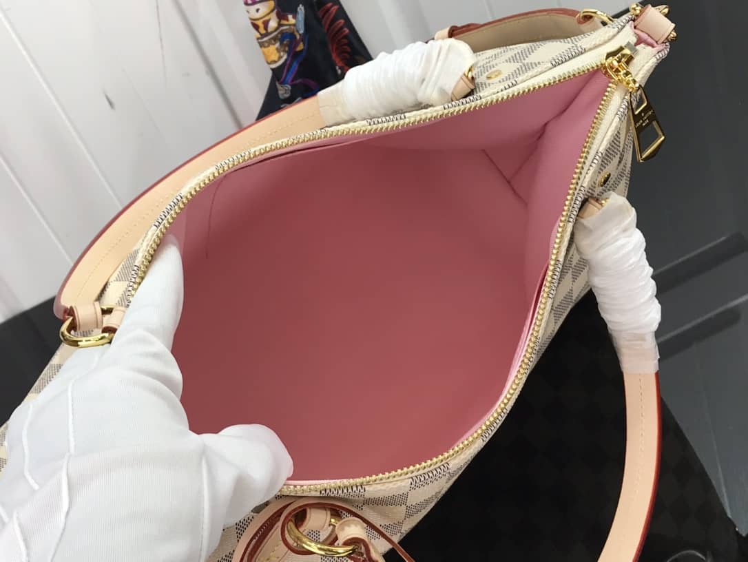Best Replica Louis Vuitton Lymington Damier Azur Tote Replica Beige N40022 - Colareps