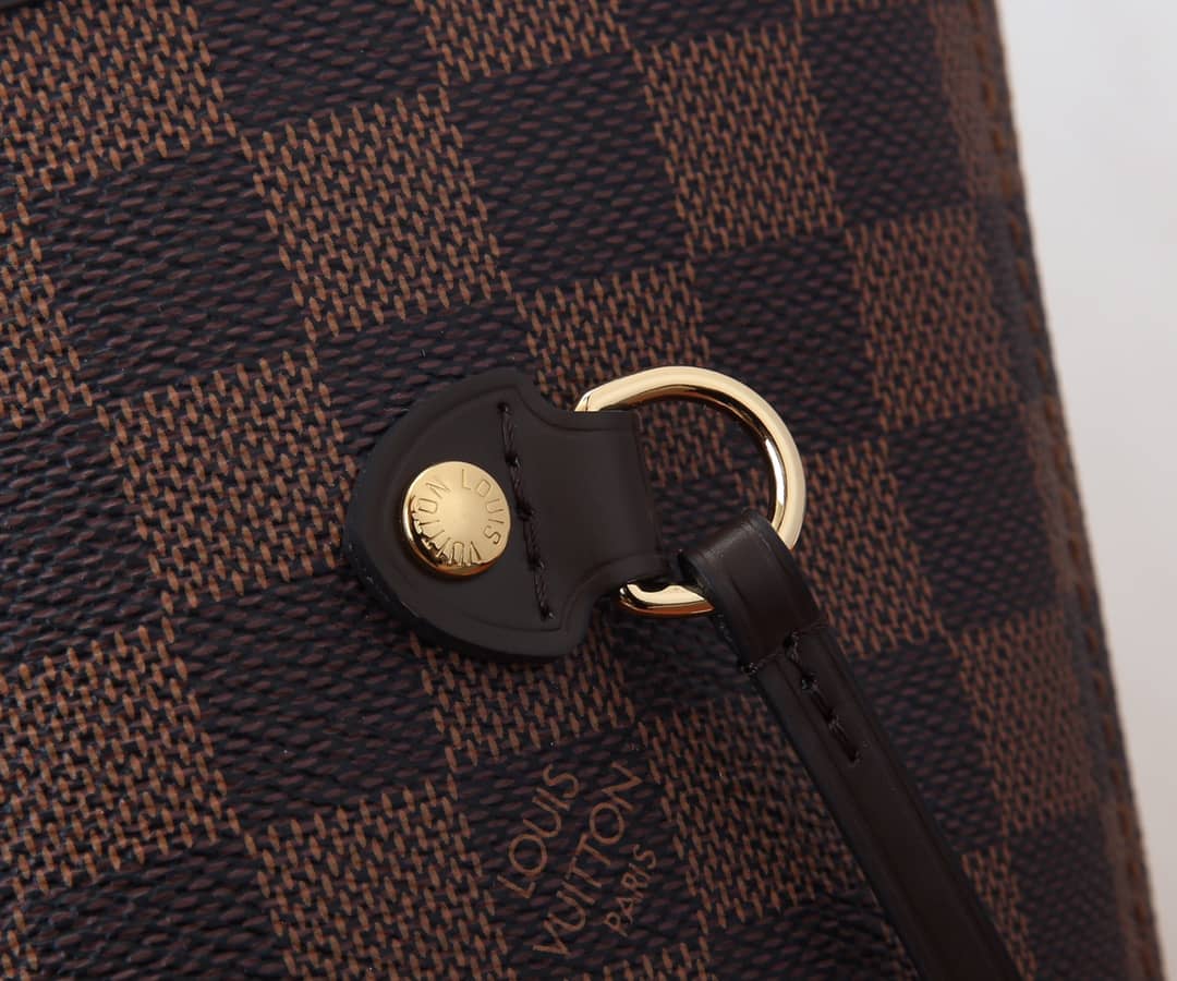 Best Replica Louis Vuitton Neverfull Dupe MM Damier Ebene Tote Replica Pink N41358 - Colareps